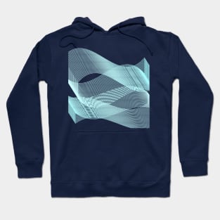 Geometric blue modern lineart minimal Hoodie